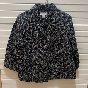 EUC Navy Blue 3/4 Sleeve Christopher & Banks Jacket Medium